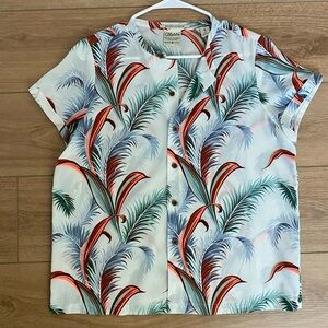 Maison Scotch Malibu Collection Palm Print Blouse Size 2